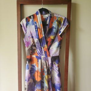 Abstract Floral Dress- Size 4